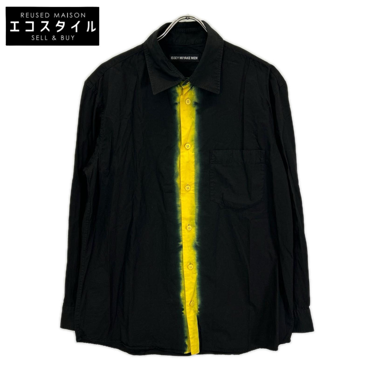 ISSEY MIYAKE MEN イッセイミヤケメン ME23FJ192 12AW ブラック×イエロー 染め シャツ トップス