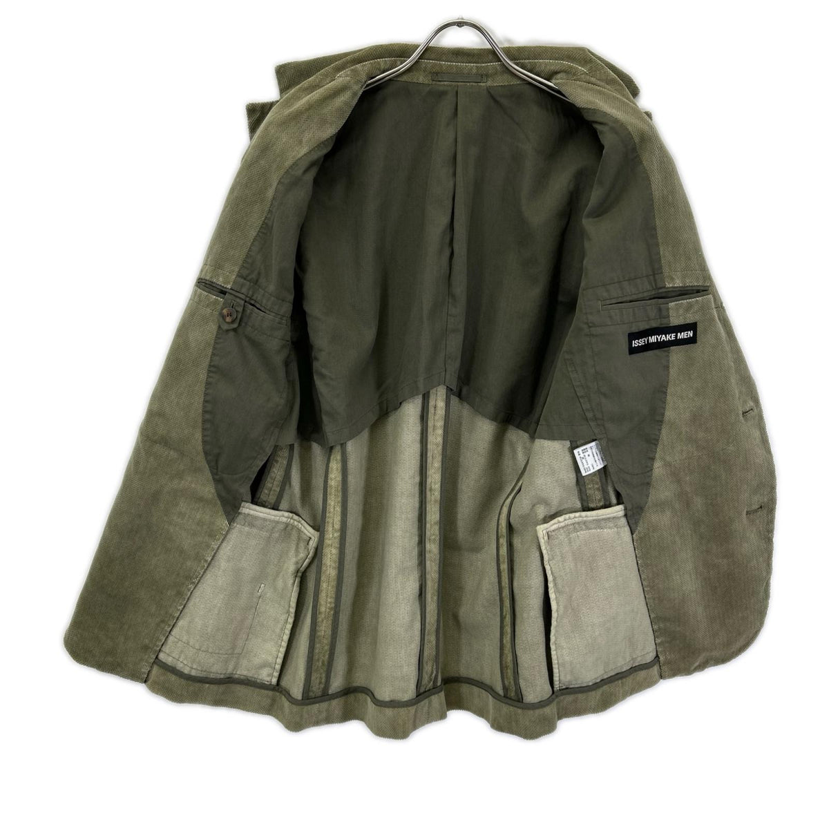 ISSEY MIYAKE MEN イッセイミヤケメン 13AW ME33FD100 カーキ コーデュロイ テーラード ジャケット ジャケット