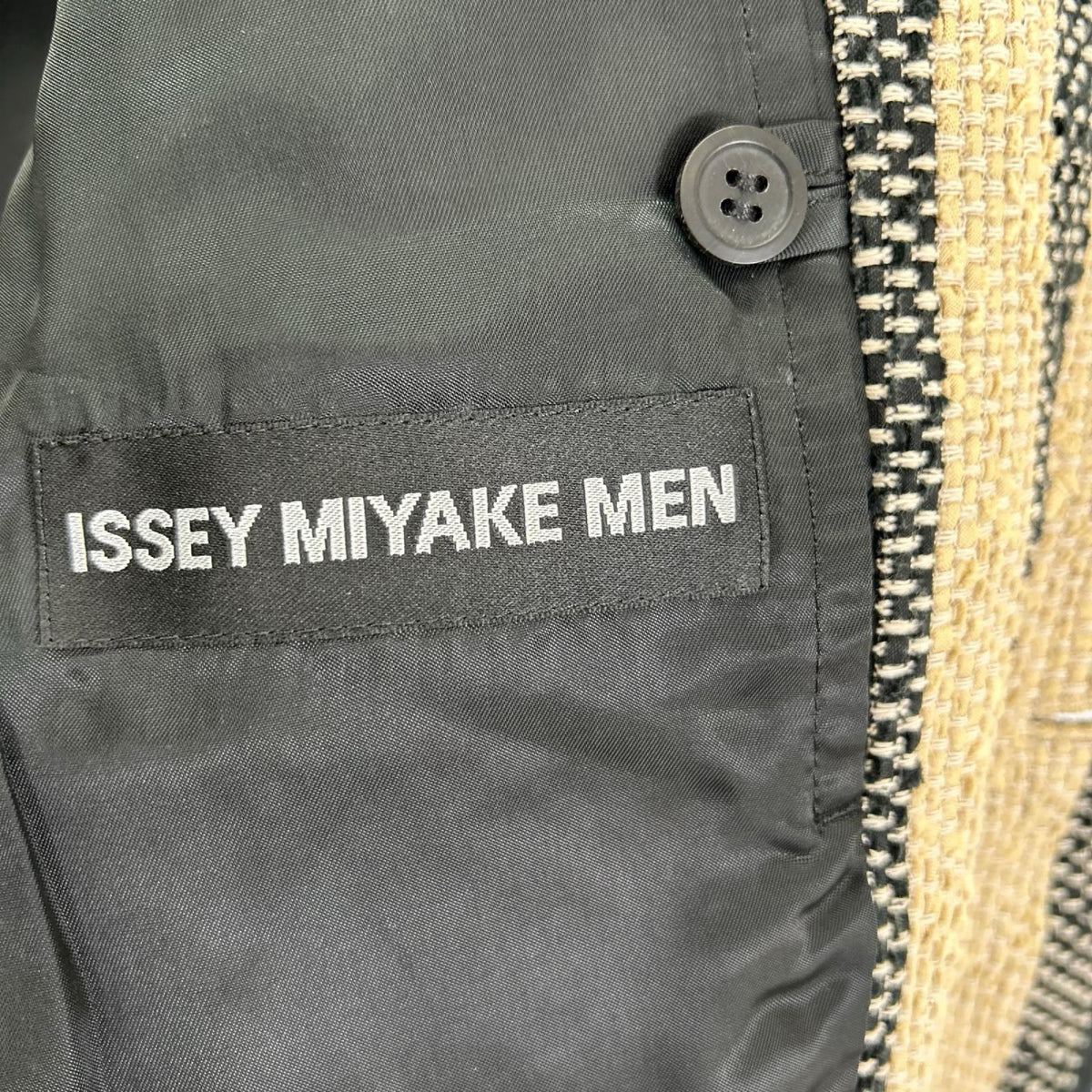ISSEY MIYAKE MEN イッセイミヤケメン 19SS ME91FD156 ストライプ柄 裂織 2Bテーラードジャケット ジャケット