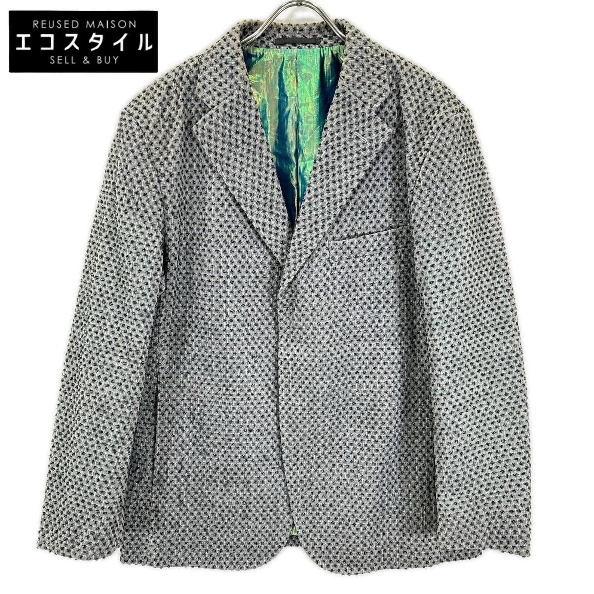 ISSEY MIYAKE MEN イッセイミヤケメン 14AW ME43FD034 グレー ウール テーラードジャケット ジャケット