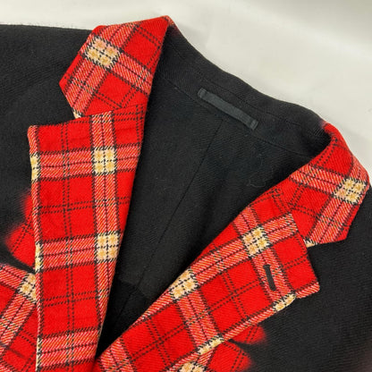 ISSEY MIYAKE MEN イッセイミヤケメン 12AW ME23FD105 ウール チェック柄 切替 テーラードジャケット ジャケット