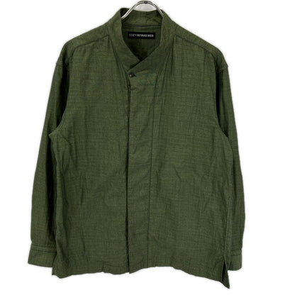 ISSEY MIYAKE MEN イッセイミヤケメン 16SS ME61FJ013 グリーン ノーカラー 長袖シャツ トップス