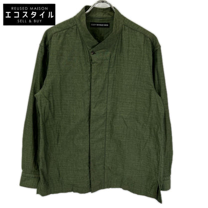 ISSEY MIYAKE MEN イッセイミヤケメン 16SS ME61FJ013 グリーン ノーカラー 長袖シャツ トップス