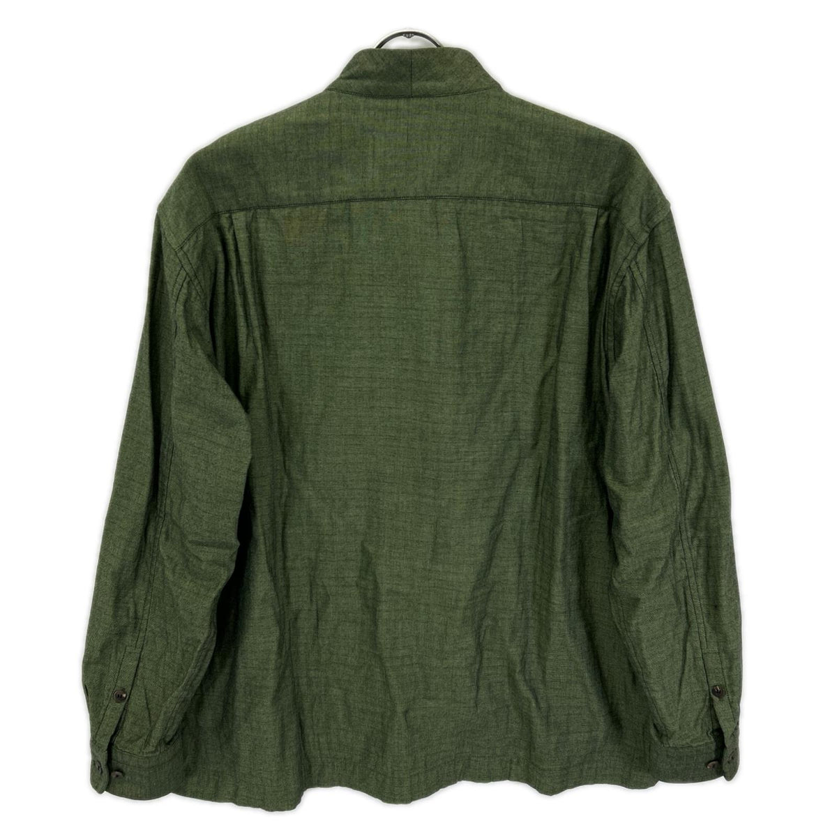 ISSEY MIYAKE MEN イッセイミヤケメン 16SS ME61FJ013 グリーン ノーカラー 長袖シャツ トップス