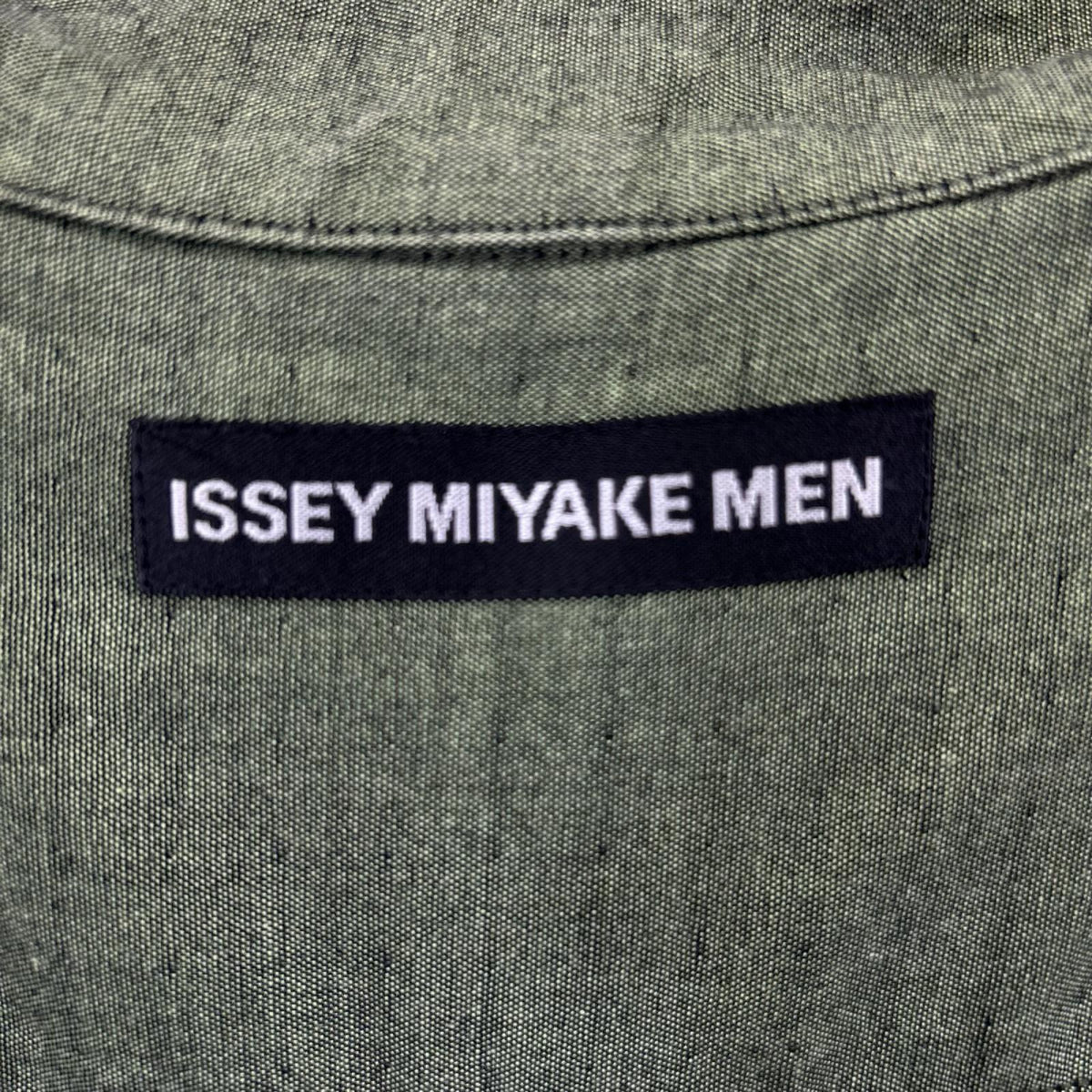 ISSEY MIYAKE MEN イッセイミヤケメン 16SS ME61FJ013 グリーン ノーカラー 長袖シャツ トップス