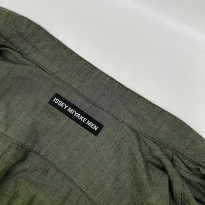 ISSEY MIYAKE MEN イッセイミヤケメン 16SS ME61FJ013 グリーン ノーカラー 長袖シャツ トップス
