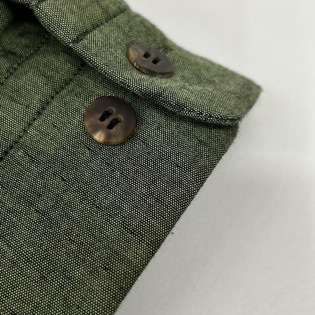 ISSEY MIYAKE MEN イッセイミヤケメン 16SS ME61FJ013 グリーン ノーカラー 長袖シャツ トップス