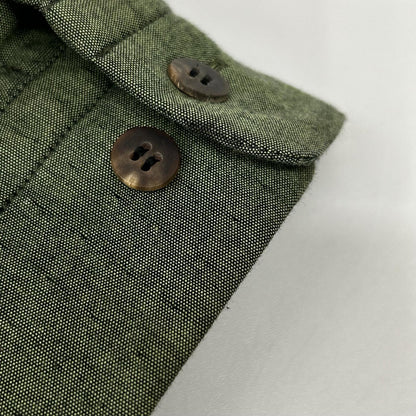 ISSEY MIYAKE MEN イッセイミヤケメン 16SS ME61FJ013 グリーン ノーカラー 長袖シャツ トップス