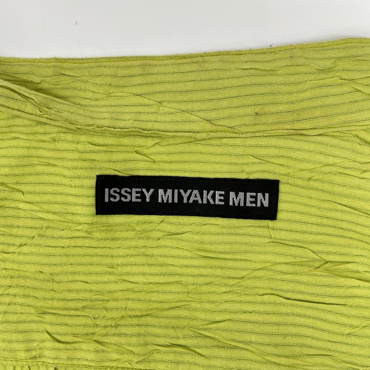 ISSEY MIYAKE MEN イッセイミヤケメン 16SS ME61FJ036 ライトグリーン シワ加工 ノーカラー 長袖シャツ トップス