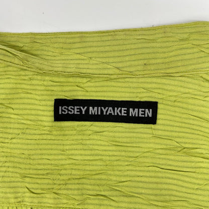 ISSEY MIYAKE MEN イッセイミヤケメン 16SS ME61FJ036 ライトグリーン シワ加工 ノーカラー 長袖シャツ トップス