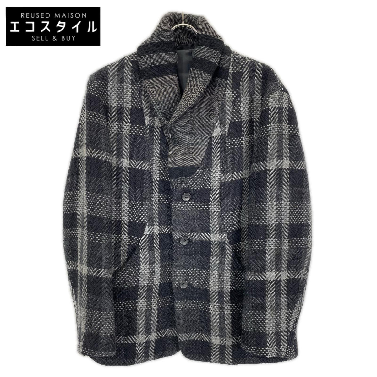 ISSEY MIYAKE イッセイミヤケ 11AW ME13FD122 ウール ショールカラー コート コート