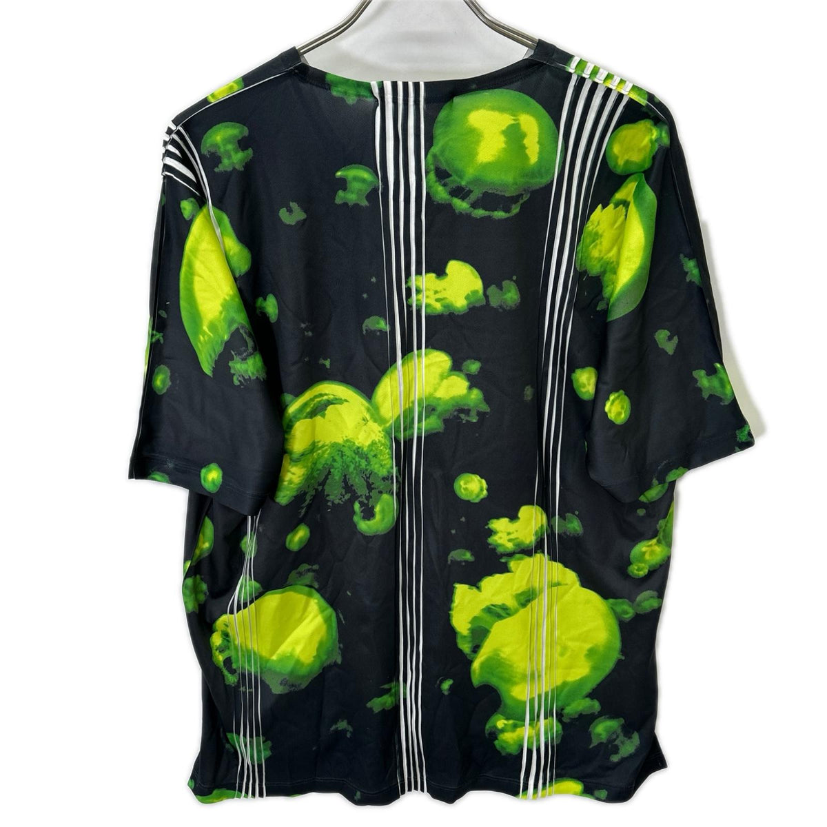 ISSEY MIYAKE MEN イッセイミヤケメン 15SS ME51JK176 グレー×グリーン クラゲモチーフ 半袖Tシャツ トップス