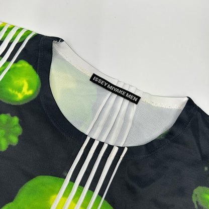 ISSEY MIYAKE MEN イッセイミヤケメン 15SS ME51JK176 グレー×グリーン クラゲモチーフ 半袖Tシャツ トップス