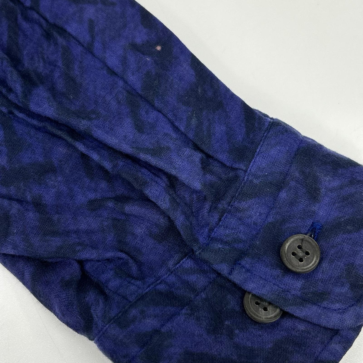 ISSEY MIYAKE MEN イッセイミヤケメン 13AW ME33FJ203 ブルー コットン 総柄 長袖シャツ トップス