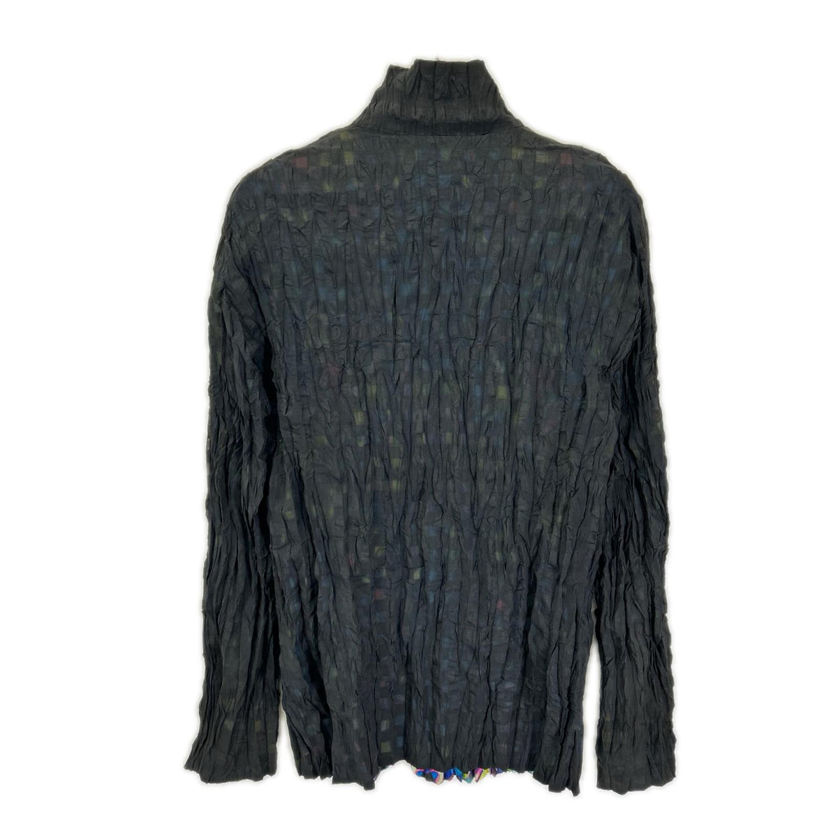 ISSEY MIYAKE MEN イッセイミヤケメン 14AW ME43FD015 ブラック×マルチカラー シワ加工 リバーシブル シャツジャケット ジャケット