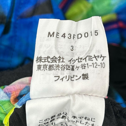ISSEY MIYAKE MEN イッセイミヤケメン 14AW ME43FD015 ブラック×マルチカラー シワ加工 リバーシブル シャツジャケット ジャケット