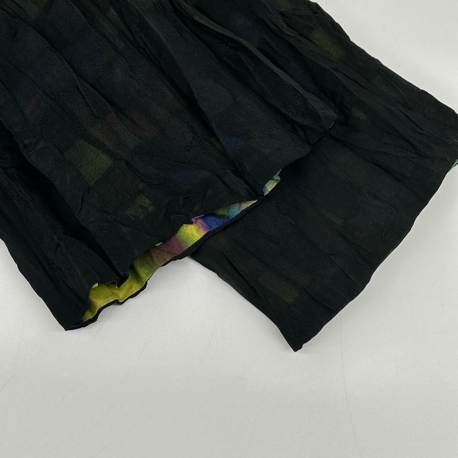 ISSEY MIYAKE MEN イッセイミヤケメン 14AW ME43FD015 ブラック×マルチカラー シワ加工 リバーシブル シャツジャケット ジャケット