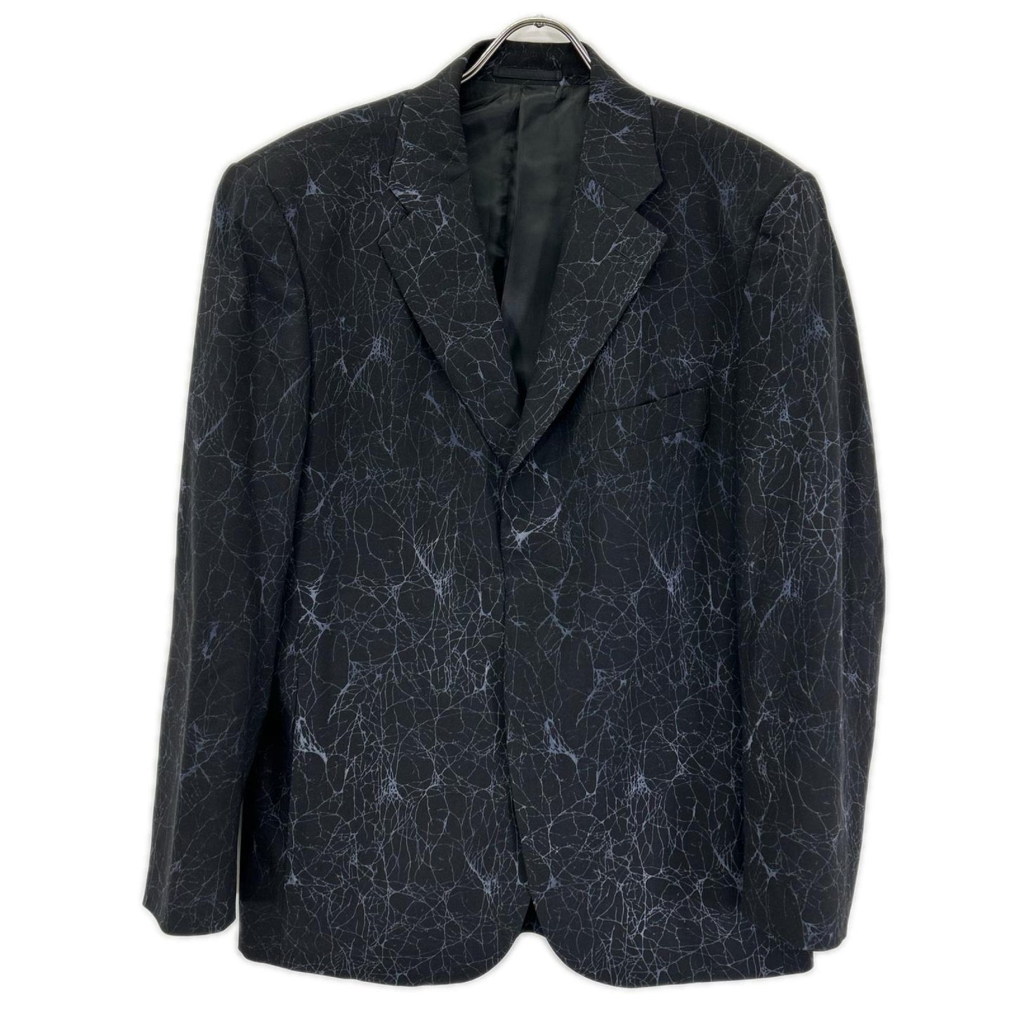 ISSEY MIYAKE MEN イッセイミヤケメン 14AW ME43FD072 ブラック クラック柄 テキスタイル 背抜き テーラードジャケット ジャケット