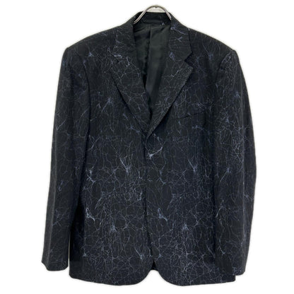 ISSEY MIYAKE MEN イッセイミヤケメン 14AW ME43FD072 ブラック クラック柄 テキスタイル 背抜き テーラードジャケット ジャケット