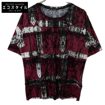 ISSEY MIYAKE MEN イッセイミヤケメン 14SS ME41JK179 レッド×グレー シワ加工 半袖Tシャツ トップス