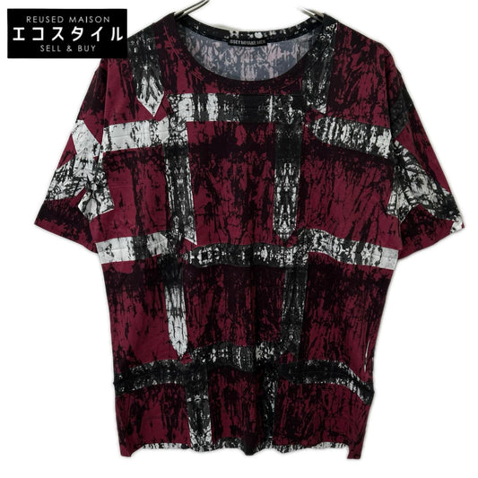 ISSEY MIYAKE MEN イッセイミヤケメン 14SS ME41JK179 レッド×グレー シワ加工 半袖Tシャツ トップス