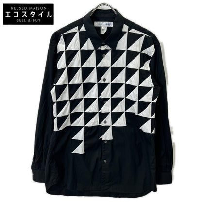 COMMEdesGARCONS SHIRT コムデギャルソンシャツ 21年製 FG-B041 ブラック×ホワイト コットン 長袖シャツ トップス