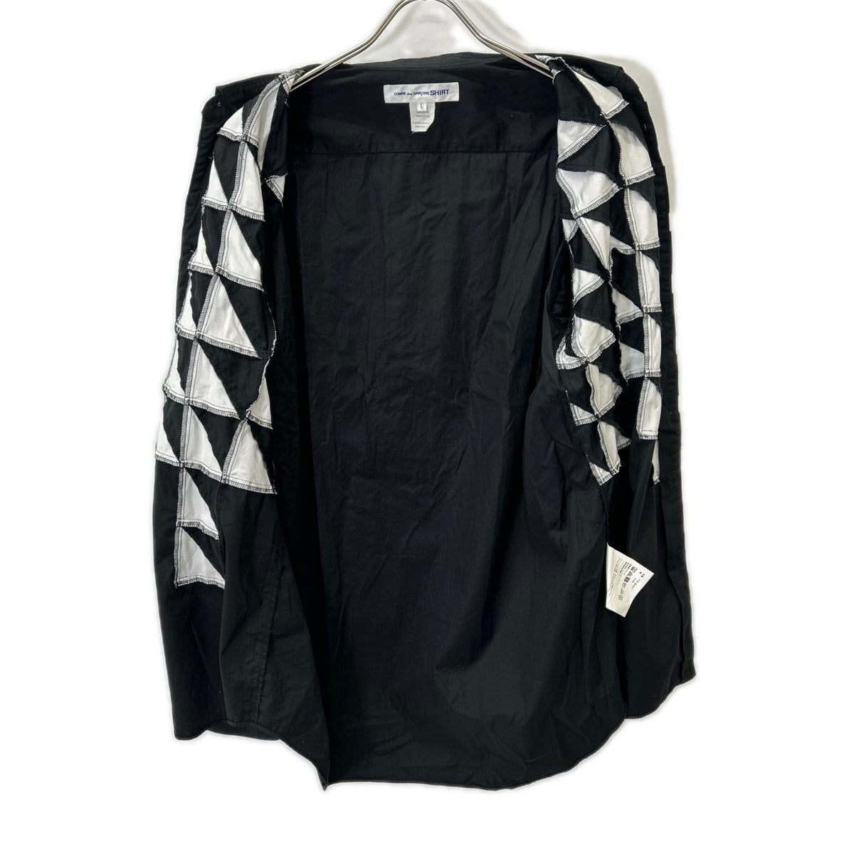 COMMEdesGARCONS SHIRT コムデギャルソンシャツ 21年製 FG-B041 ブラック×ホワイト コットン 長袖シャツ トップス
