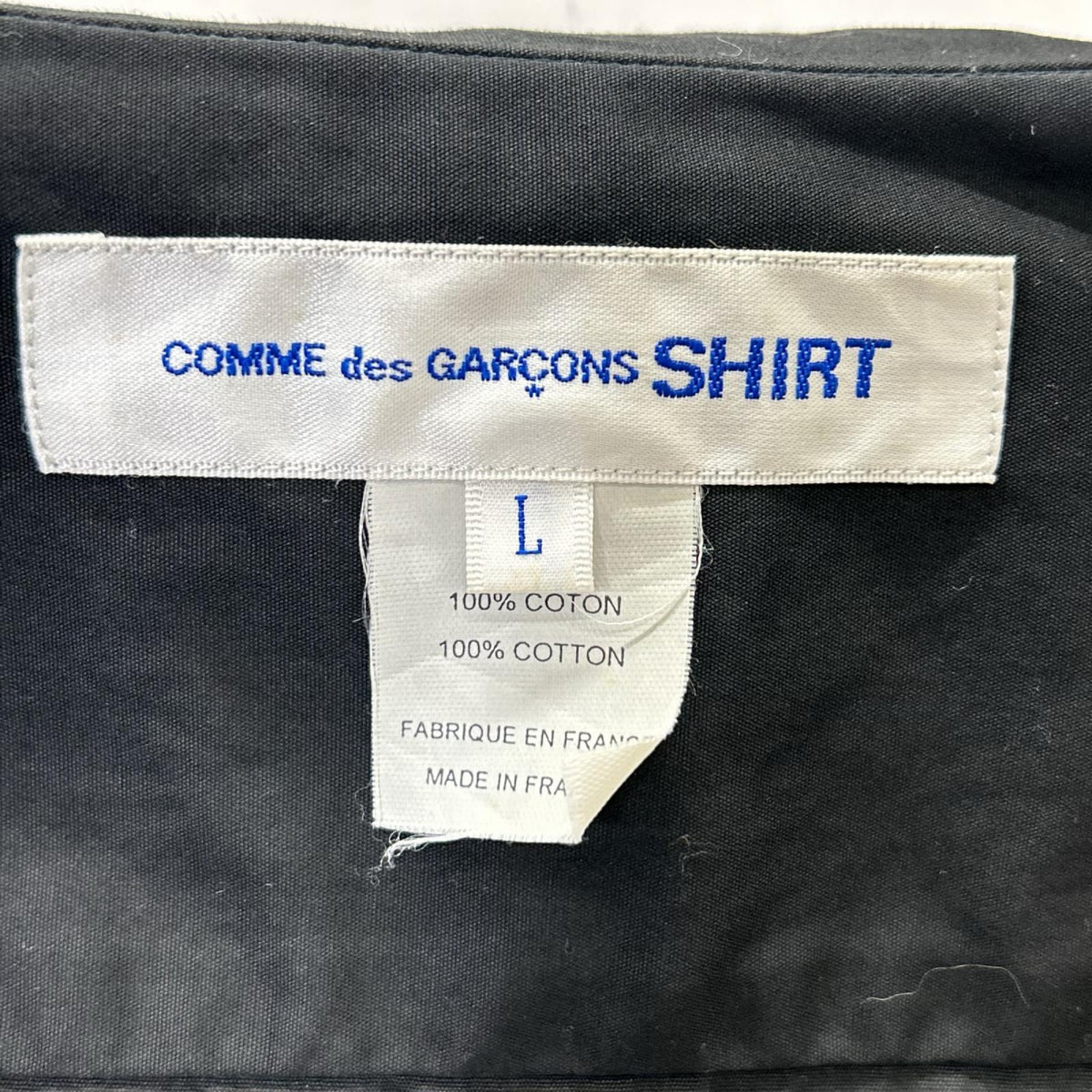 COMMEdesGARCONS SHIRT コムデギャルソンシャツ 21年製 FG-B041 ブラック×ホワイト コットン 長袖シャツ トップス