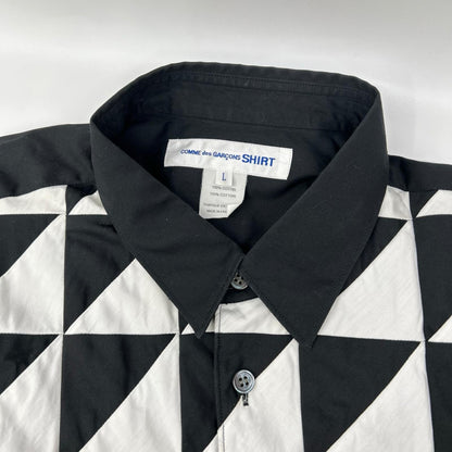 COMMEdesGARCONS SHIRT コムデギャルソンシャツ 21年製 FG-B041 ブラック×ホワイト コットン 長袖シャツ トップス