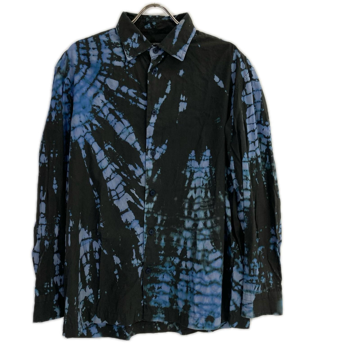 ISSEY MIYAKE MEN イッセイミヤケメン ME41FJ033 ブラック 染め抜き タイダイ染め 総柄 長袖シャツ トップス