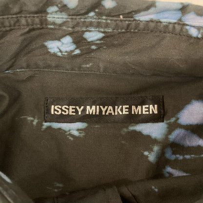 ISSEY MIYAKE MEN イッセイミヤケメン ME41FJ033 ブラック 染め抜き タイダイ染め 総柄 長袖シャツ トップス