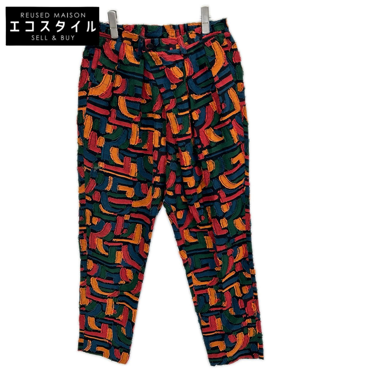 ISSEY MIYAKE MEN イッセイミヤケメン 16AW ME63FF228 マルチカラー ジャガード スラックス パンツ ボトムス