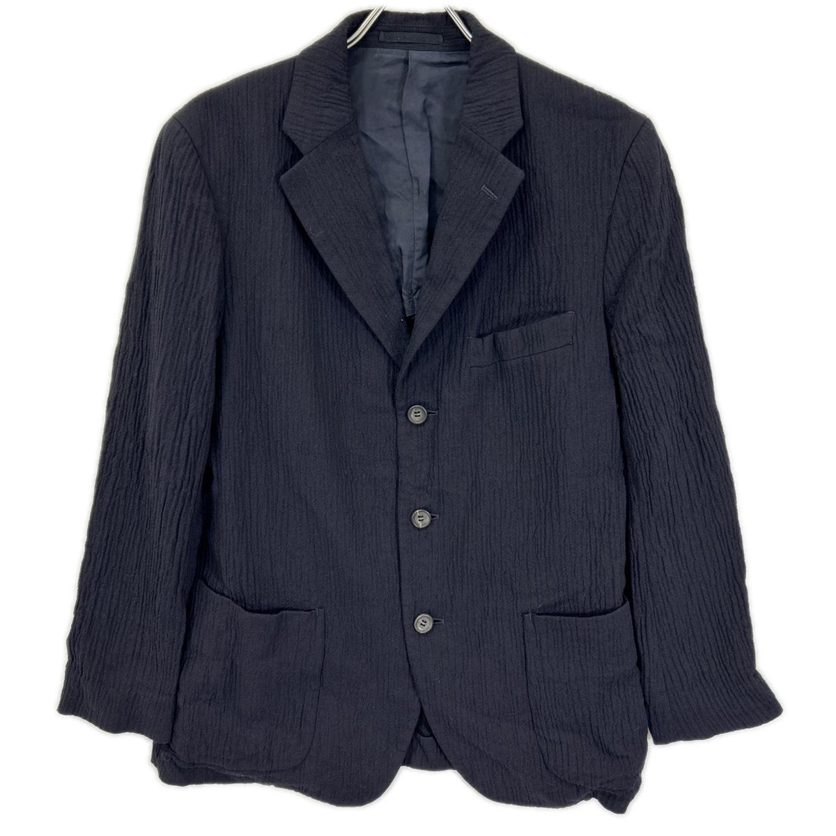 ISSEY MIYAKE MEN イッセイミヤケメン ME21FD024 ネイビー しわ加工 3B テーラードジャケット ジャケット