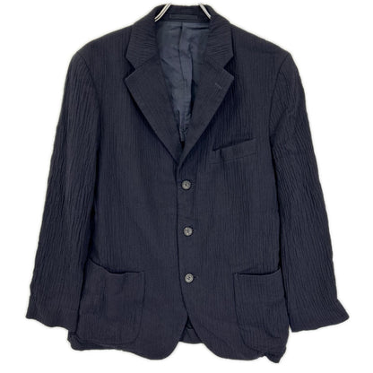 ISSEY MIYAKE MEN イッセイミヤケメン ME21FD024 ネイビー しわ加工 3B テーラードジャケット ジャケット