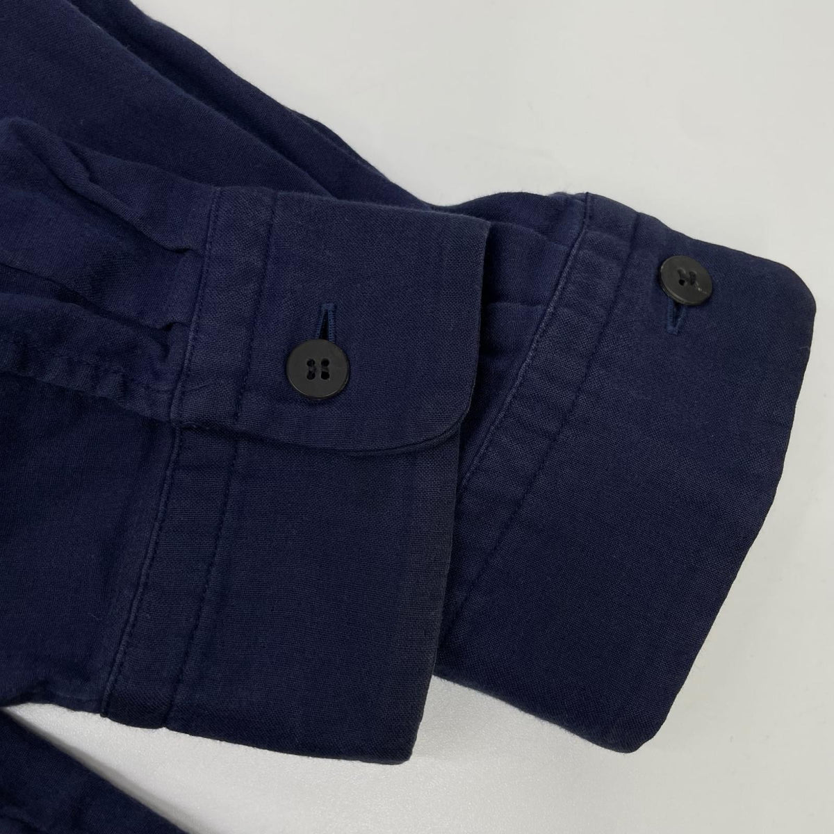ISSEY MIYAKE MEN イッセイミヤケメン ME61FJ013 ネイビー バンドカラー コットン 長袖シャツ トップス