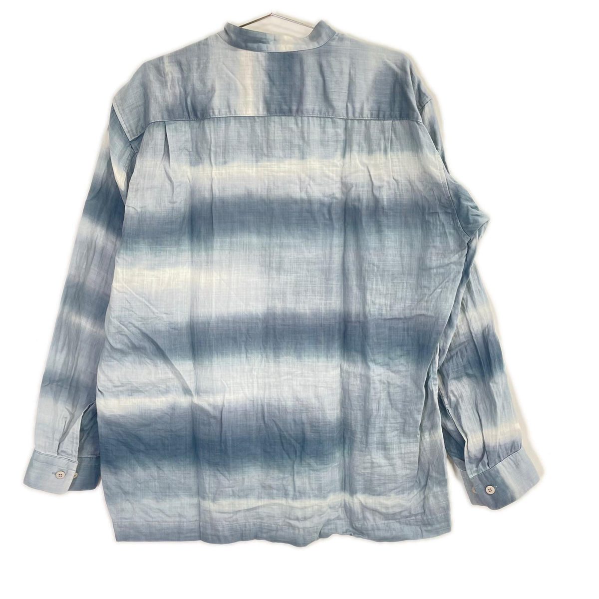 ISSEY MIYAKE MEN イッセイミヤケメン 15SS ブルー×ホワイト ME51FJ084 バンドカラー タイダイ染めシャツ トップス