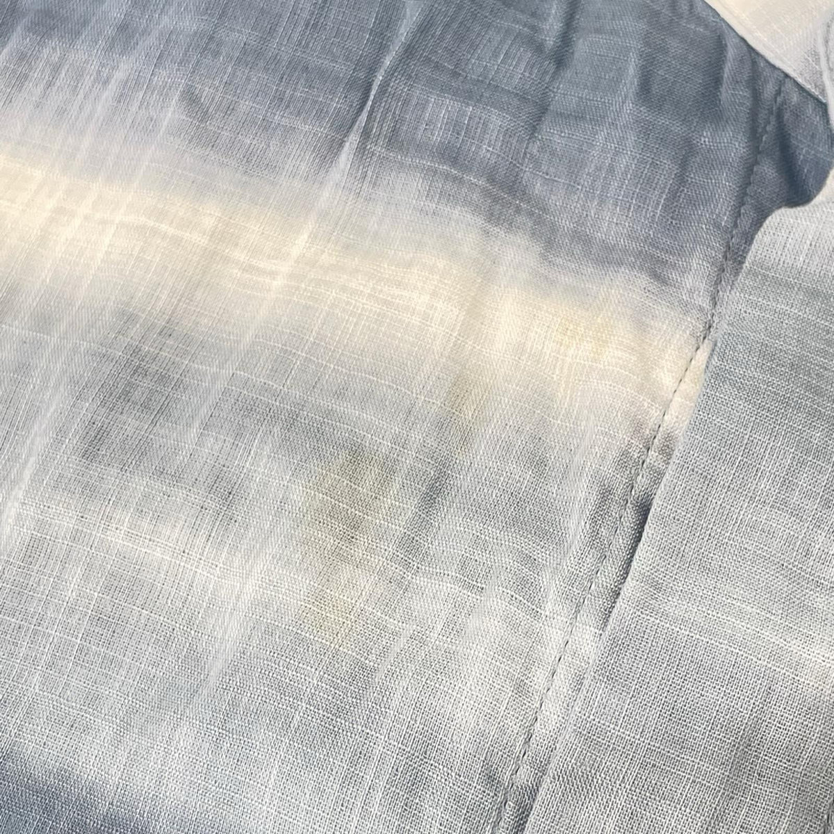 ISSEY MIYAKE MEN イッセイミヤケメン 15SS ブルー×ホワイト ME51FJ084 バンドカラー タイダイ染めシャツ トップス