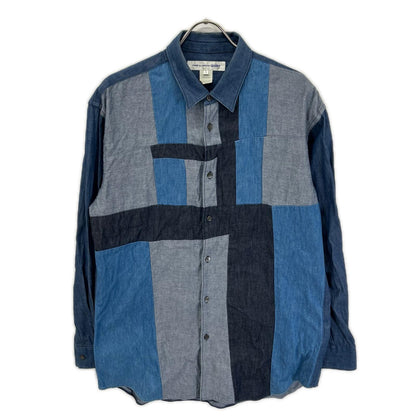 COMMEdesGARCONS SHIRT コムデギャルソンシャツ 21AW ブルー FH-B002 デニムパッチワークシャツ トップス