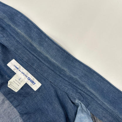 COMMEdesGARCONS SHIRT コムデギャルソンシャツ 21AW ブルー FH-B002 デニムパッチワークシャツ トップス