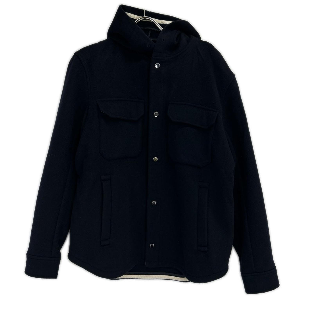 EMPORIOARMANI エンポリオアルマーニ ネイビー 6R1B94 フード付き ウールシャツジャケット ジャケット
