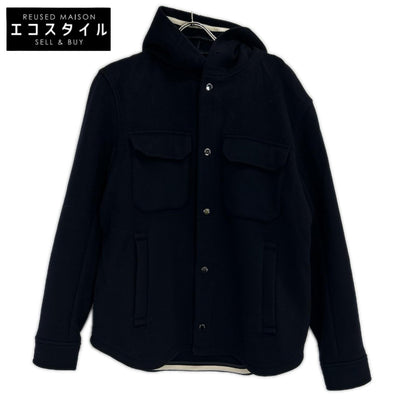 EMPORIOARMANI エンポリオアルマーニ ネイビー 6R1B94 フード付き ウールシャツジャケット ジャケット