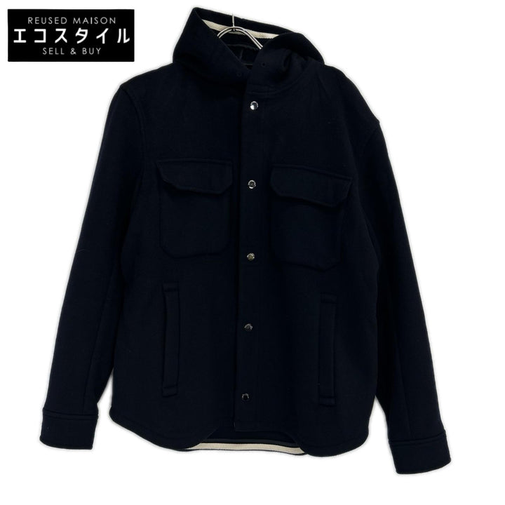 EMPORIOARMANI エンポリオアルマーニ ネイビー 6R1B94 フード付き ウールシャツジャケット ジャケット