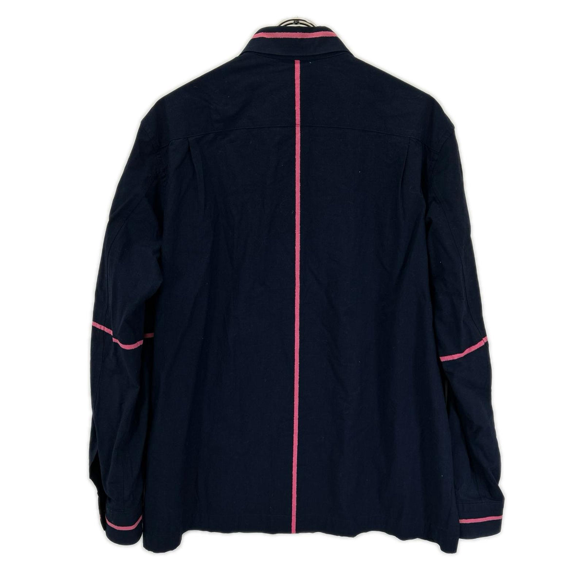 ISSEY MIYAKE MEN イッセイミヤケメン ME61FJ119 ネイビー×ピンク コットン 長袖シャツ トップス