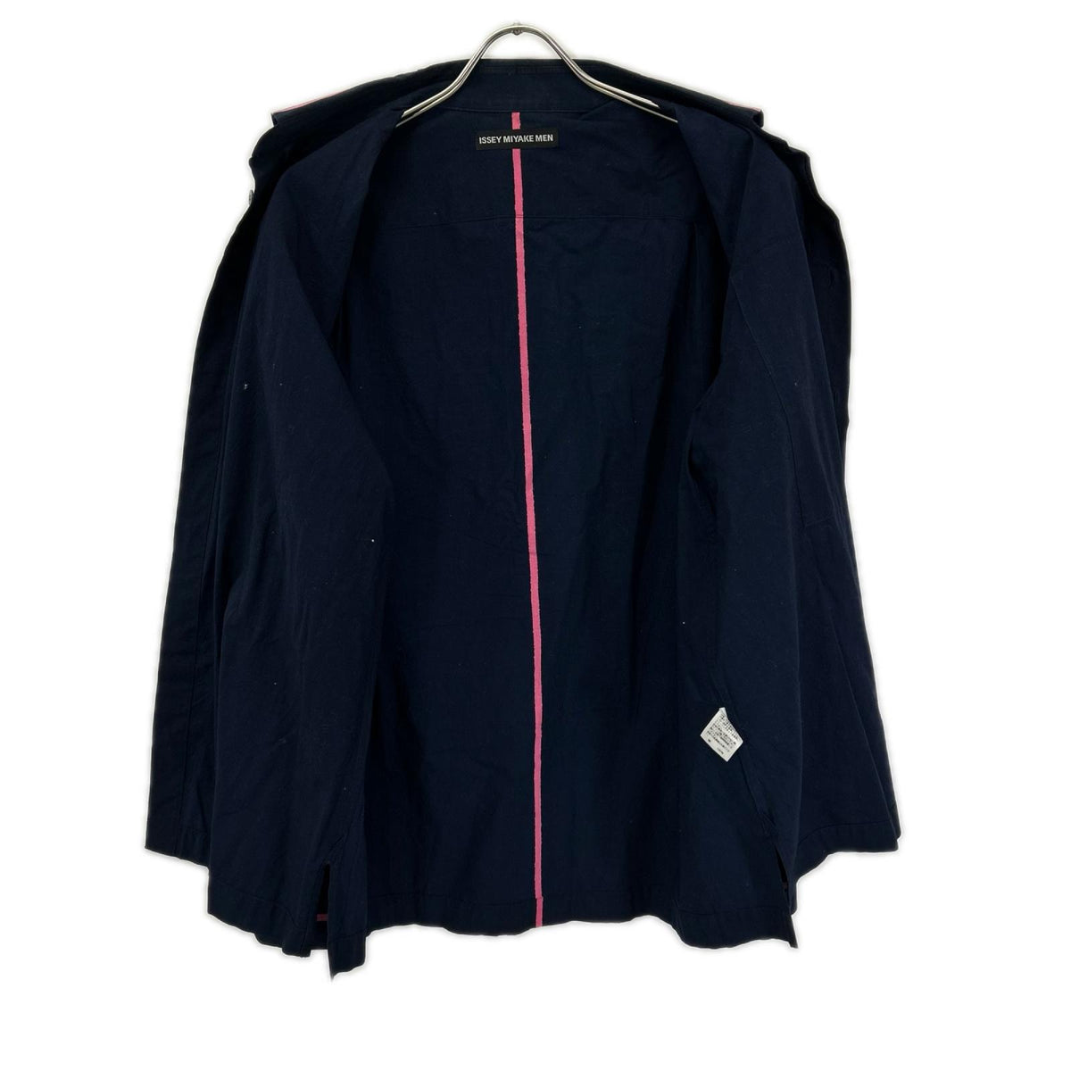ISSEY MIYAKE MEN イッセイミヤケメン ME61FJ119 ネイビー×ピンク コットン 長袖シャツ トップス