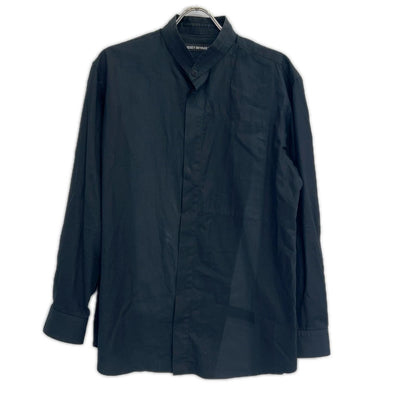 ISSEY MIYAKE MEN イッセイミヤケメン ME23FJ16 ブラック ノーカラー コットン 長袖シャツ トップス