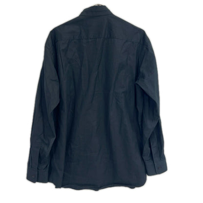 ISSEY MIYAKE MEN イッセイミヤケメン ME23FJ16 ブラック ノーカラー コットン 長袖シャツ トップス