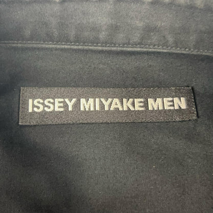 ISSEY MIYAKE MEN イッセイミヤケメン ME23FJ16 ブラック ノーカラー コットン 長袖シャツ トップス