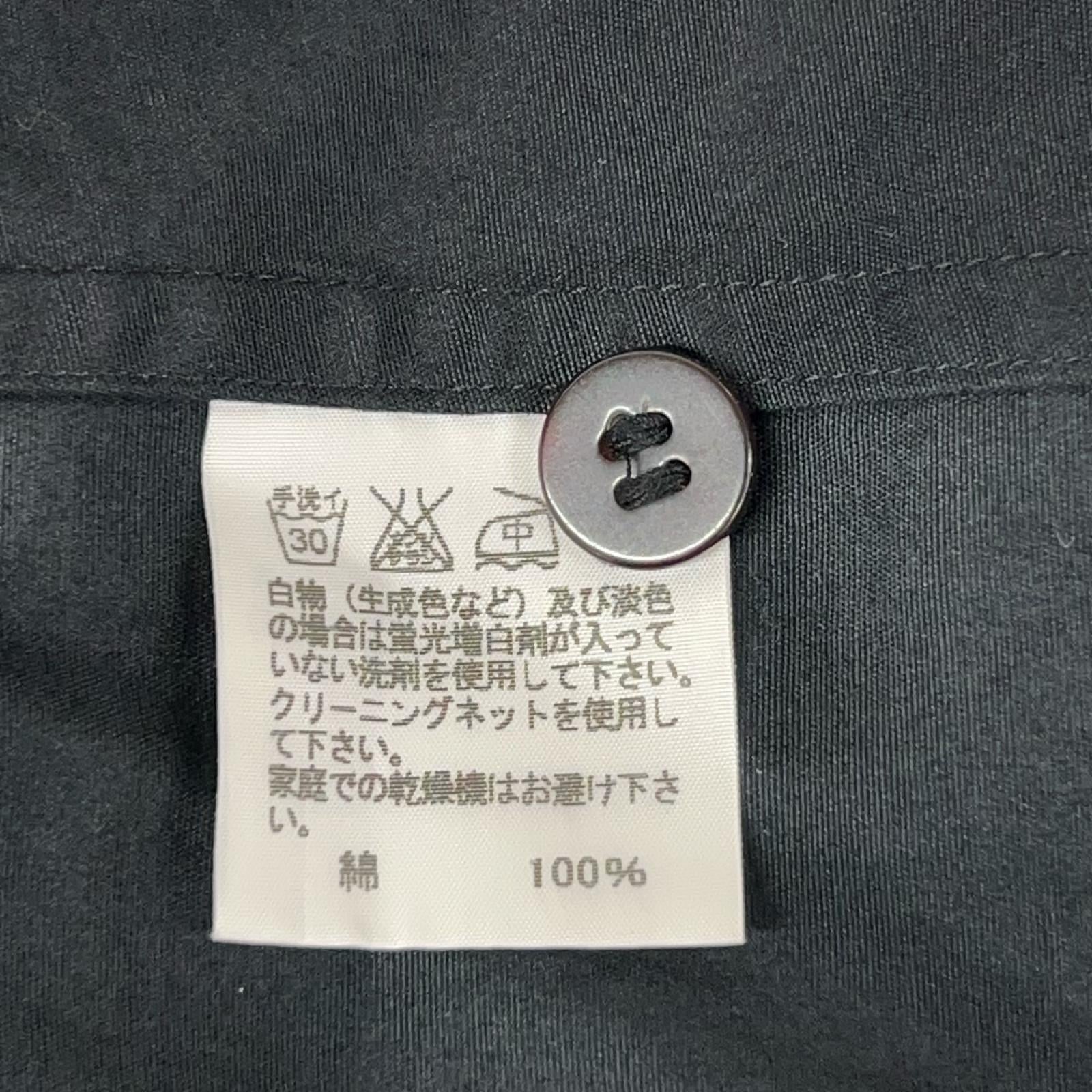 ISSEY MIYAKE MEN イッセイミヤケメン ME23FJ16 ブラック ノーカラー コットン 長袖シャツ トップス