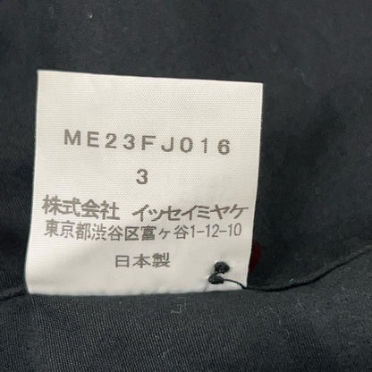ISSEY MIYAKE MEN イッセイミヤケメン ME23FJ16 ブラック ノーカラー コットン 長袖シャツ トップス