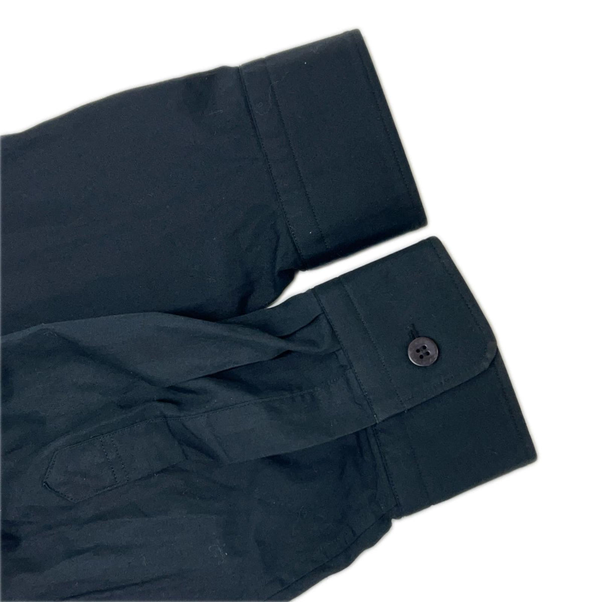 ISSEY MIYAKE MEN イッセイミヤケメン ME23FJ16 ブラック ノーカラー コットン 長袖シャツ トップス